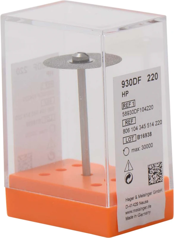 Diamantscheiben 930D  Stück  rot fein, HP, Figur 345, 0,25 mm, ISO 220