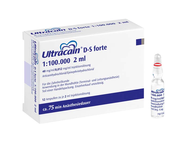 Ultracain® D-S forte 1:100.000  Packung  96 x 2 ml Brechampulle