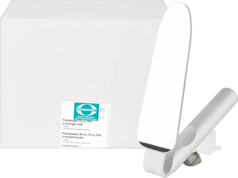 Fotospiegel FS ULTRA  Stück  42 x 128 mm, lateral gerade, V-Griff