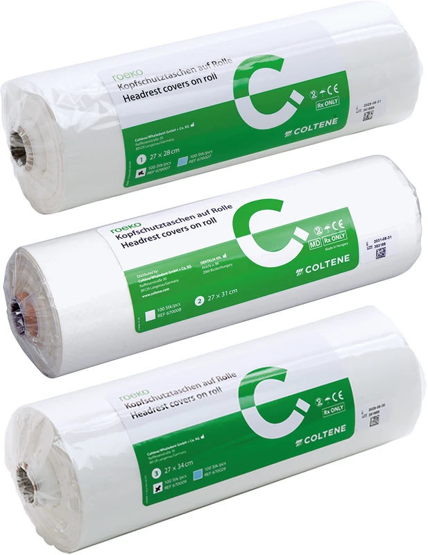 roeko Kopfschutztaschen  Rolle  100 Stück weiß, 27 x 34 cm