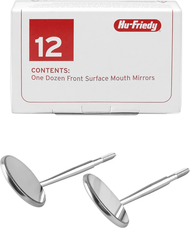 Mundspiegel mit amerikanischem Zollgewinde  Packung  12 Stück