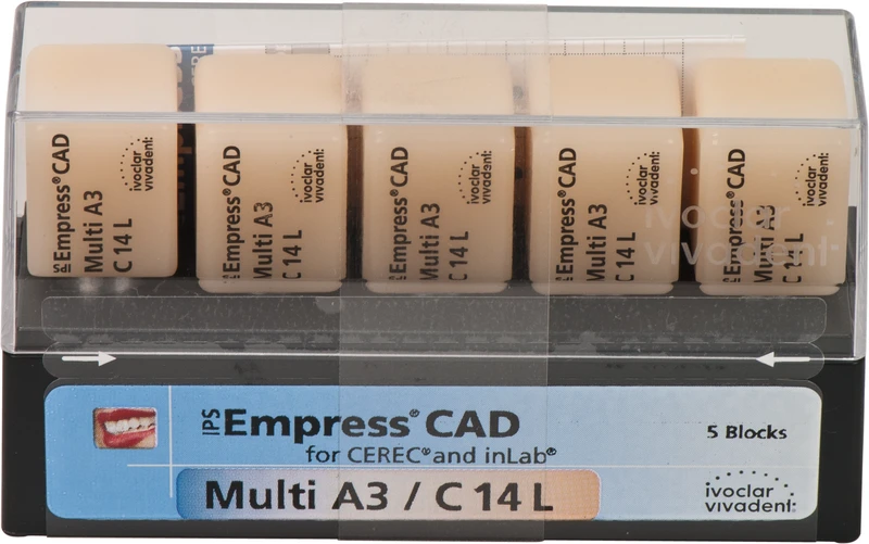 IPS Empress® CAD Multi for CEREC  Packung  5 Stück Gr. C14L, A3