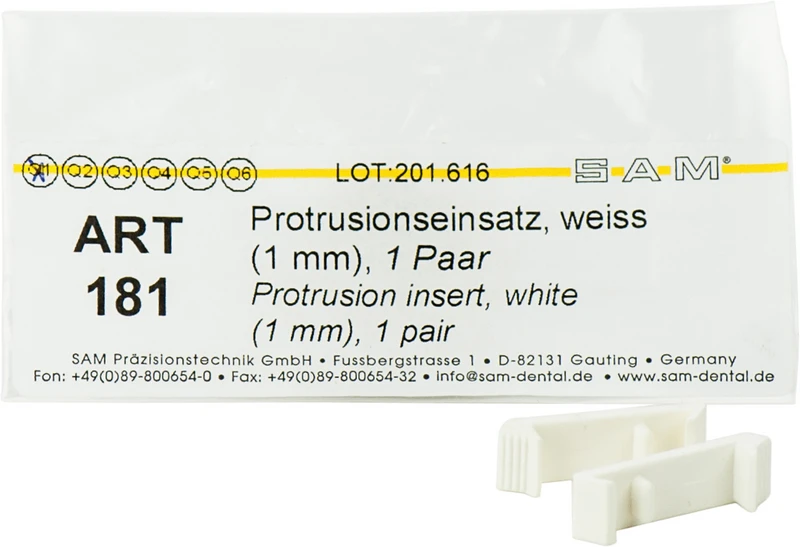 Protrusionseinsätze  Paar  Protrusionseinsätze weiß für SAM 2C + 2P
