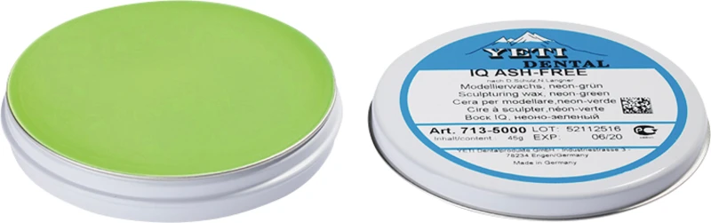 IQ Modellierwachs  Dose  45 g neongrün, Ash-Free