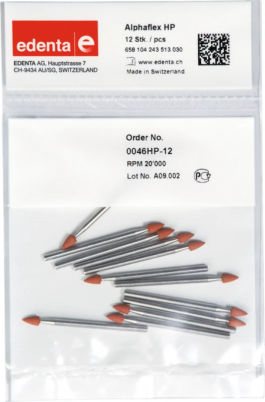 Alphaflex  Packung  12 Stück braun, HP, Figur 243, 6 mm, ISO 030