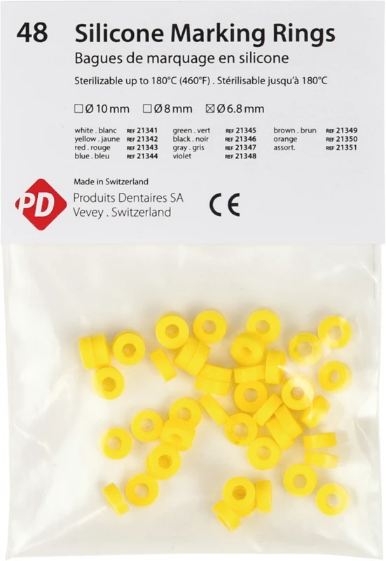 Markierungsringe  Packung  48 Stück gelb, Ø 6,8 mm