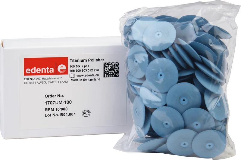 Titan Polierer  Packung  100 Stück unmontiert, blau, Figur 303, 3 mm, ISO 220