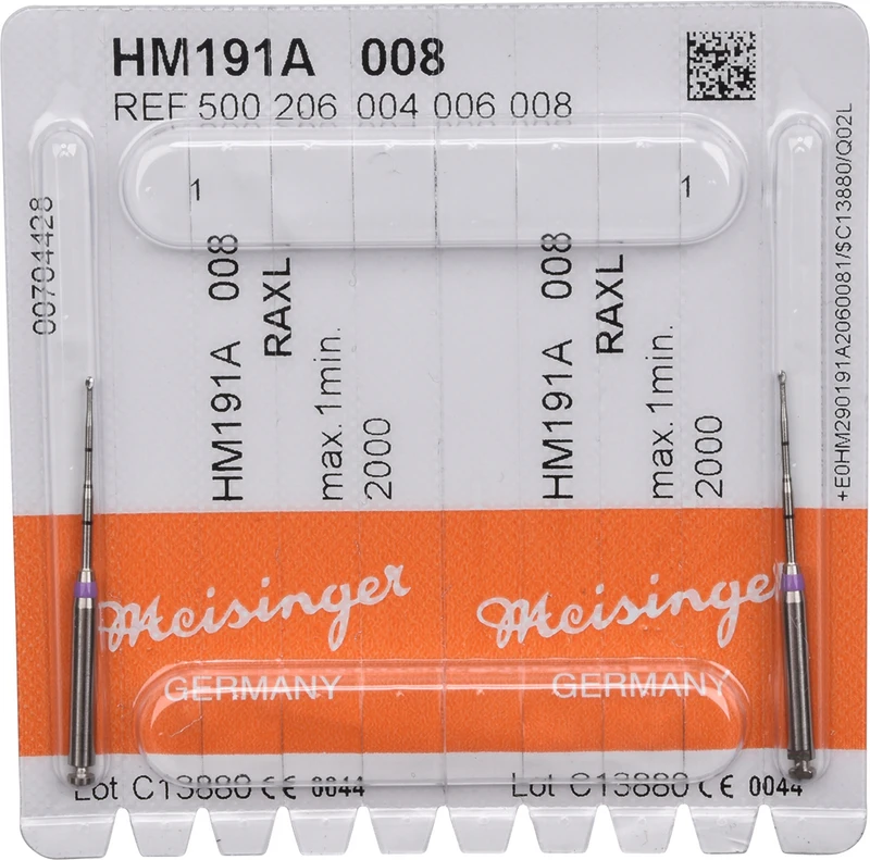 Endo Access Bur 191A  Packung  2 Stück lila, RAXL, Figur 004, Kopf: 16 mm, Total: 34 mm, ISO 008