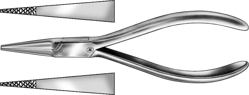 Flachspitzzange nach Langbeck  Stück  HSL 470-14, 1,5 mm