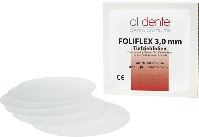 Foliflex  Packung  10 Stück transparent, Ø 120 mm, Stärke 3 mm