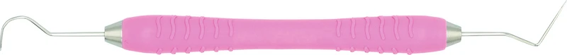 Zahnsonde Colori Silikon LS   Stück  Figur 9-23, LiquidSteel, doppelendig, fein, Silikongriff, pink