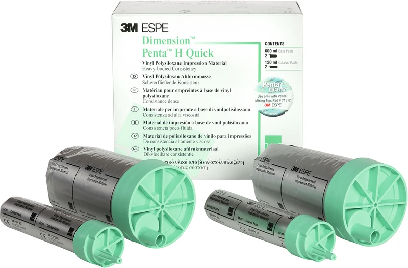 Dimension  Refill Packung  4 x 50 ml Doppelkartusche, 20 Mischkanülen gelb, Garant L Quick