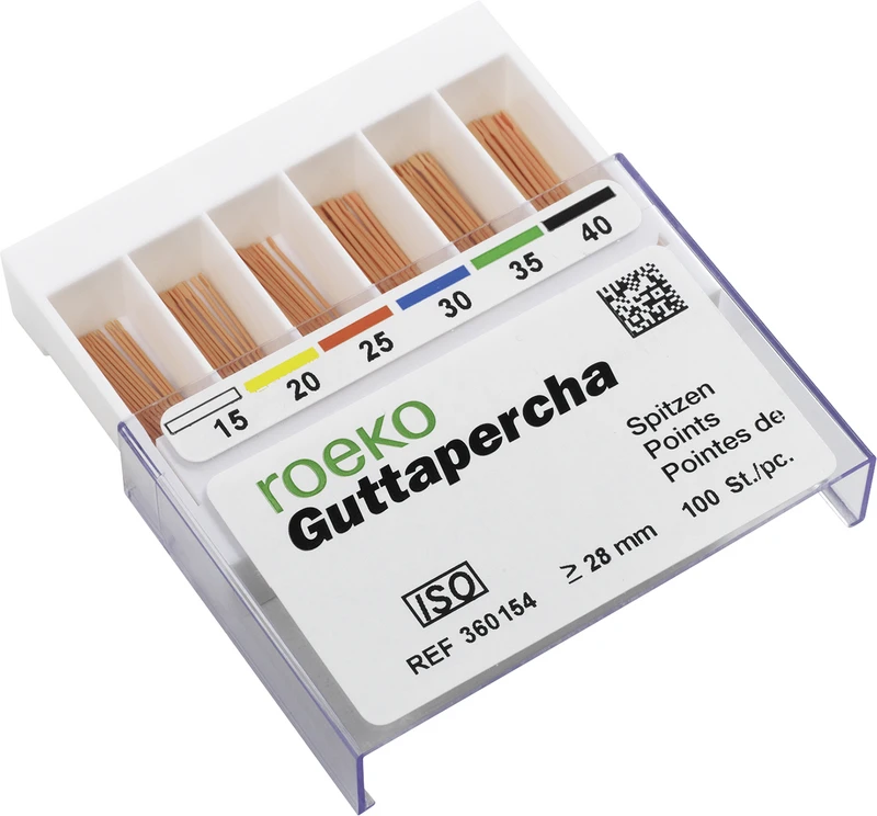 roeko Guttapercha Spitzen  Packung  100 Stück ISO 015