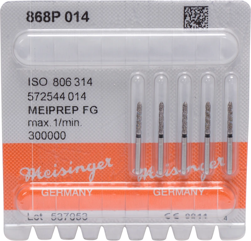 MEIPREP Diamanten  Packung  5 Stück FG, Figur 572 (868P), ISO 014