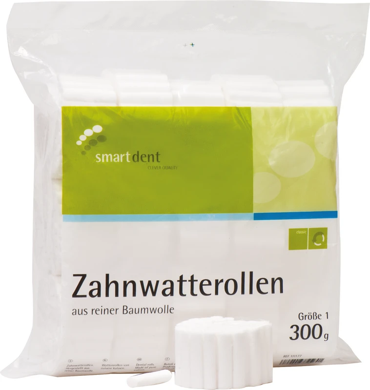 smart Zahnwatterollen  Packung  300 g Größe 1