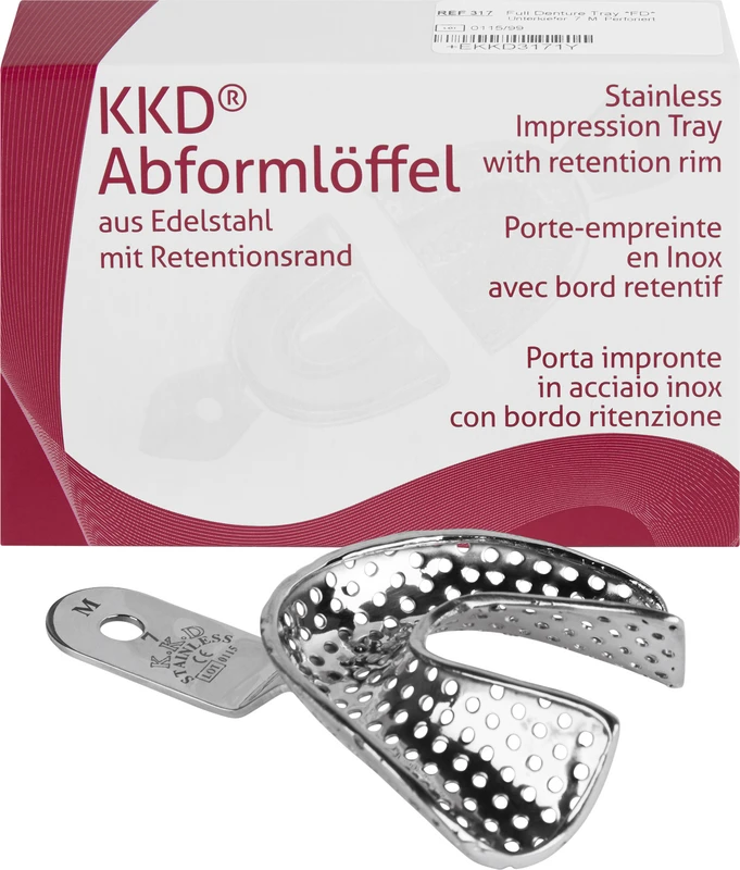 KKD® Abformlöffel unbezahnt  Stück  UK-7 FDM, perforiert