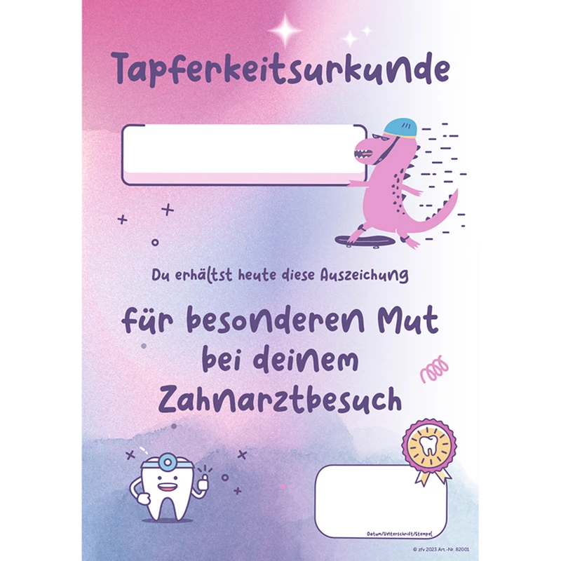 Tapferkeitsurkunde  Packung  20 Stück