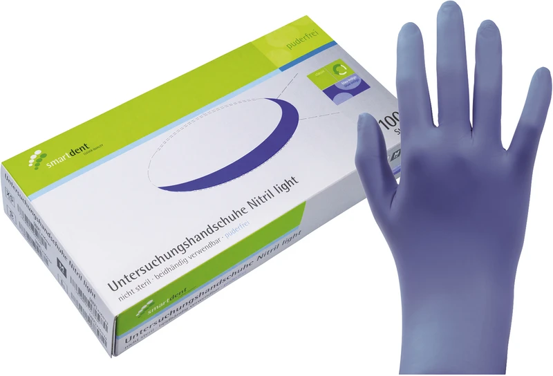smart Nitrilhandschuhe light  Packung  100 Stück puderfrei, indigoblau, XS