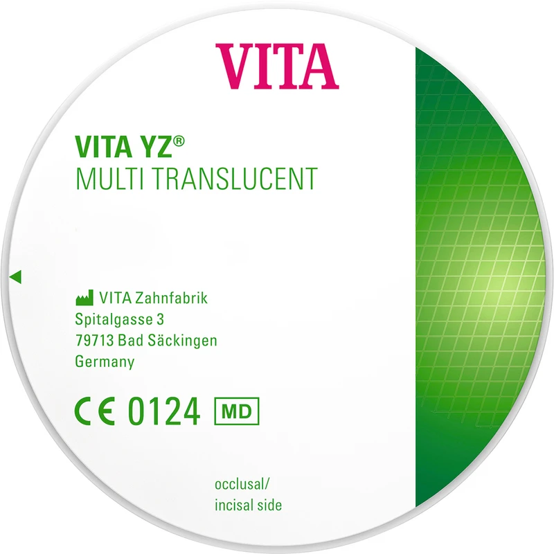 VITA YZ® MULTI TRANSLUCENT DISC   Stück  Ø 98,4 mm, H 22 mm, B1