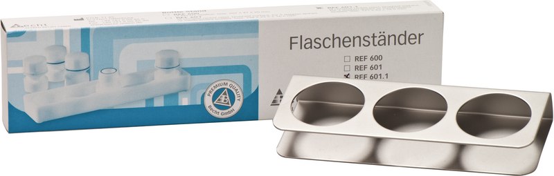 Flaschenständer aus Chromnickelstahl  Stück  für 3 Gläser