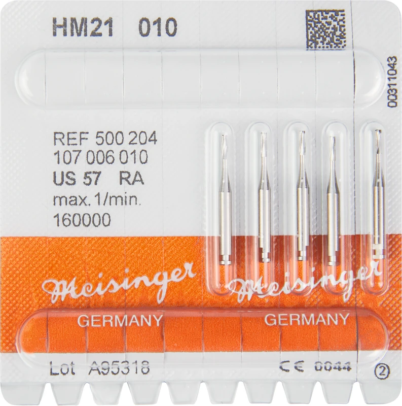HM-Bohrer 21  Packung  5 Stück RA, Figur 107, 4,1 mm, ISO 010