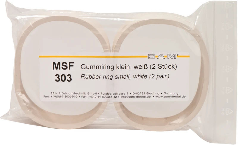 Gummiring  Packung  2 Stück weiß, klein