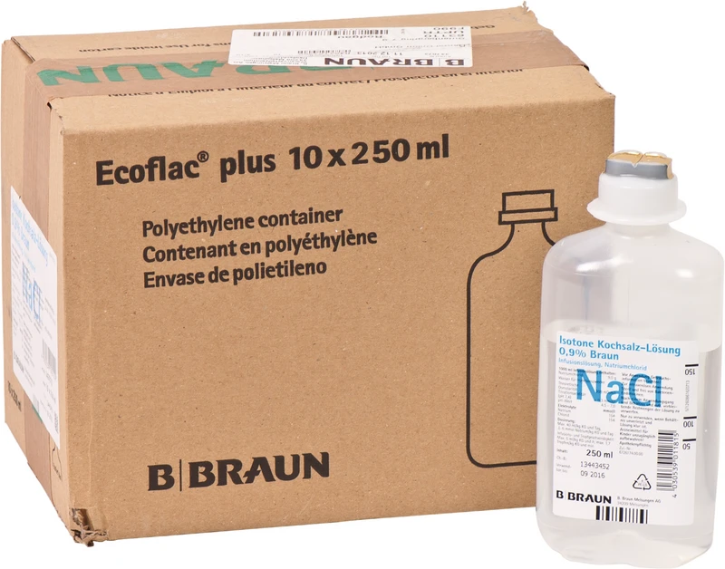 Kochsalzinfusionslösung 0,9%  Karton  10 x 250 ml Flasche
