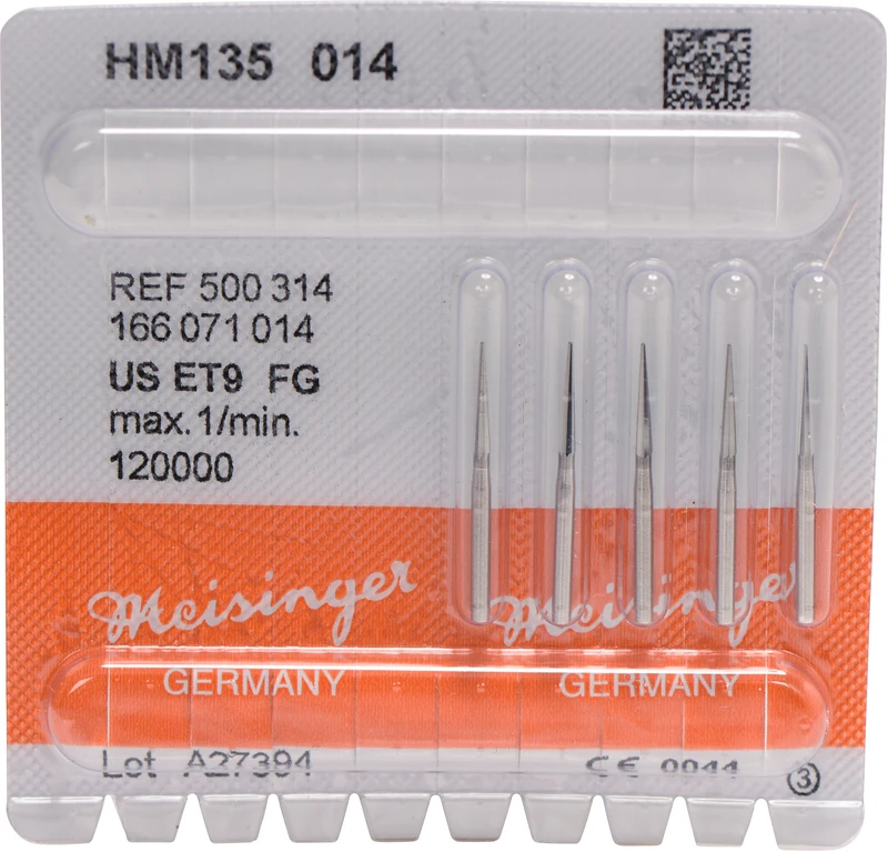 HM-Finierer 135  Packung  5 Stück fein, FG, Figur 166, 9 mm, ISO 014