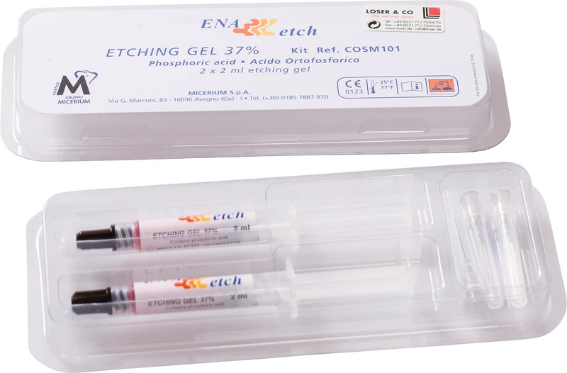 ENA  Ena-Etch Packung  2 x 2 ml Spritze Ätzgel rot