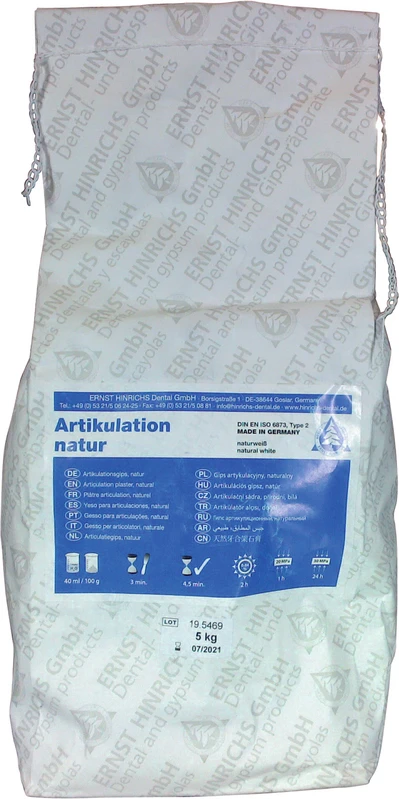 Artikulationsgips - natur  Beutel  5 kg