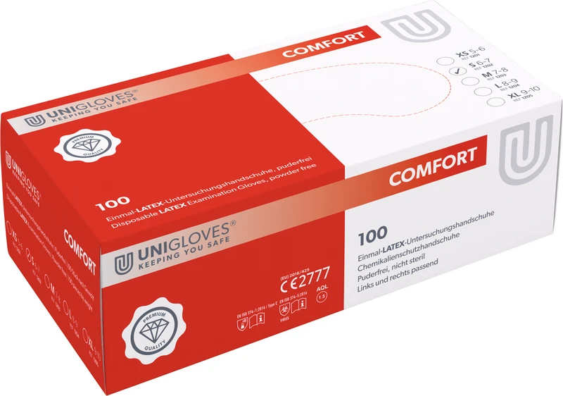 COMFORT®  Packung  100 Stück puderfrei, weiß, S