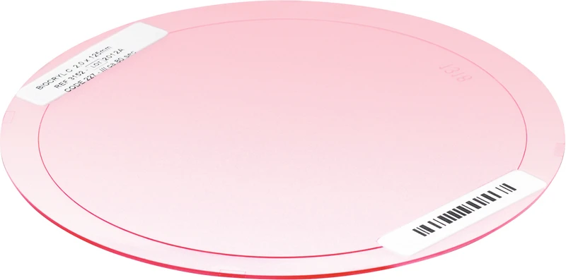 BIOCRYL® C  Packung  10 Stück rosa-transparent, Ø 125 mm, Stärke 2 mm