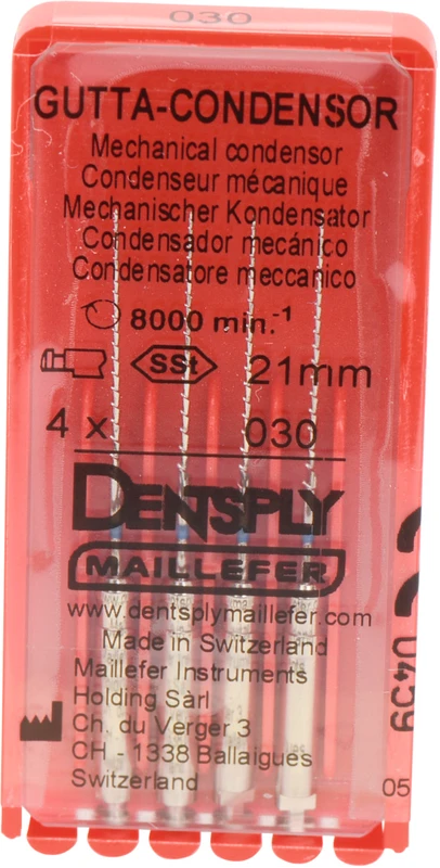 Gutta-Condensor  Packung  4 Stück 21 mm, ISO 030