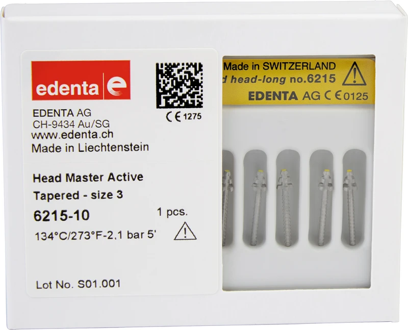 HeadMaster konisch, Aktiv  Packung  10 Titanstifte Gr. 3, lang
