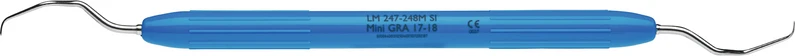 LM Mini-Gracey   Stück  Figur 17\18, für Posterior, distal, blau, LM-ErgoNorm Griff