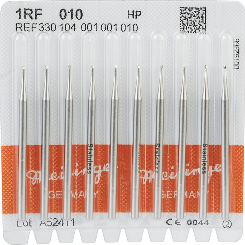 Stahlbohrer 1RF  Packung  10 Stück HP, Figur 001, ISO 010