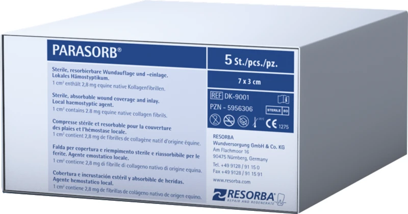 PARASORB® Fleece  Packung  5 Stück 7 x 3 cm