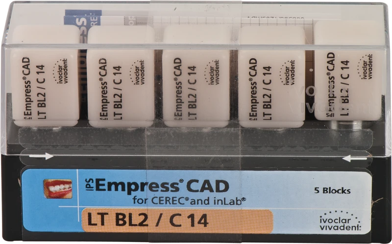IPS Empress® CAD for CEREC  Packung  5 Blöcke Größe C14, BL2 LT