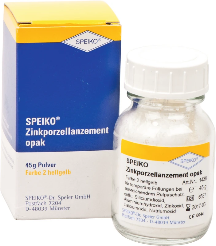SPEIKO Zinkporzellanzement opak  Flasche  40 g Pulver hellgelb