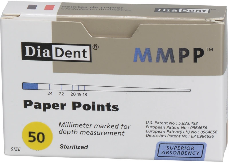 DiaDent® Papierspitzen  Packung  200 Stück ISO 050
