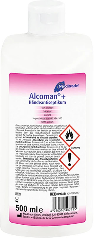 Alcoman®+ Händeantiseptikum  Flasche  500 ml