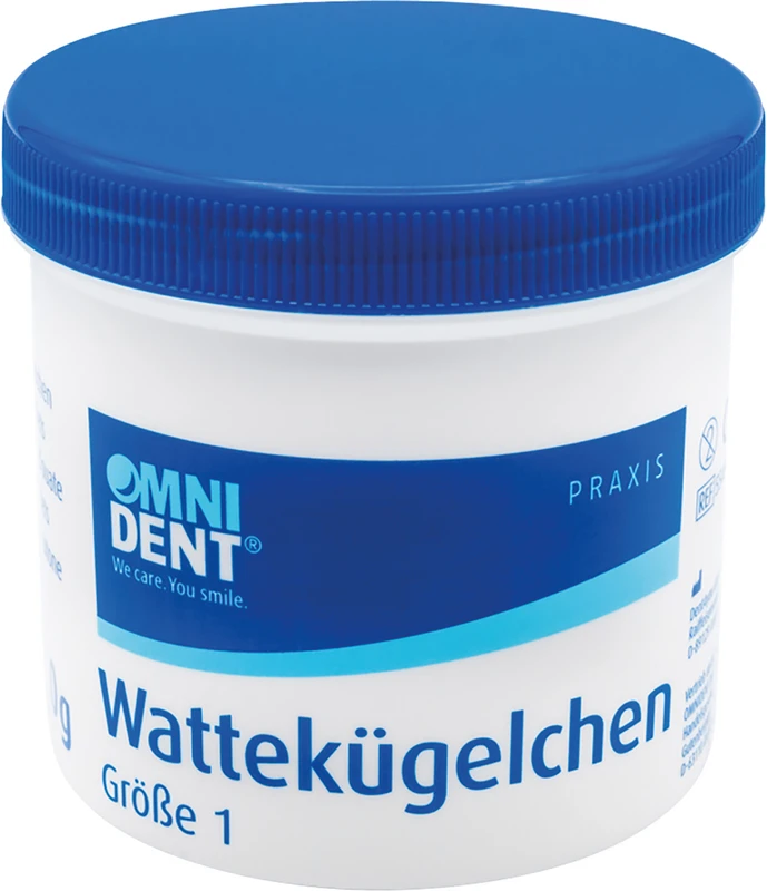 Wattekügelchen  Dose  10 g Ø 6,3 mm, Größe 1