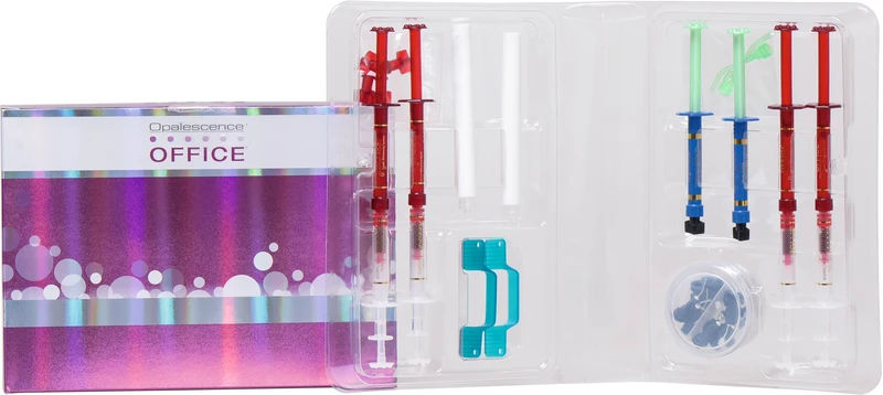 Opalescence Office   Intro Kit  4 x 1,2 ml Spritze Gel, 2 x 1,2 ml Spritze OpalDam Green inklusive Zubehör