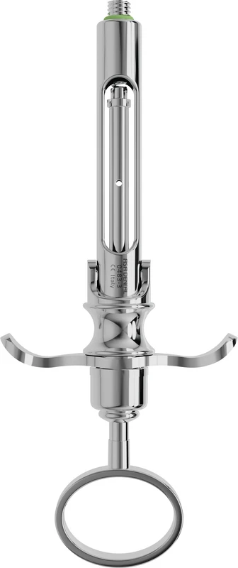 Dentalspritze  Stück  0483-3 mit grünem Ring, metrisches Gewinde