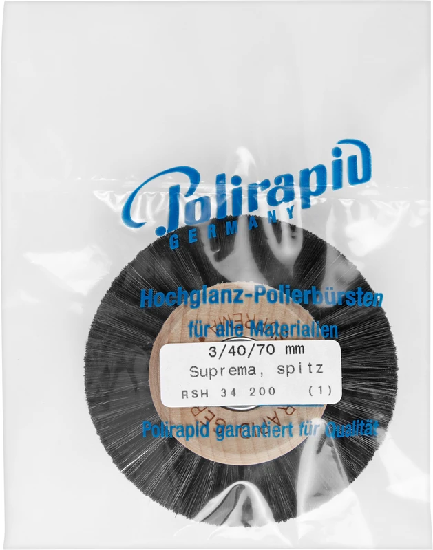 Suprema Rundbürsten  Stück  mit Holzkern, 3-reihig, spitz, Kern: 40 mm, Außen: 70 mm