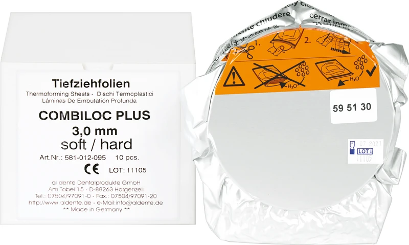 COMBILOC Plus  Packung  10 Stück klar, Ø 120 mm, Stärke 3 mm