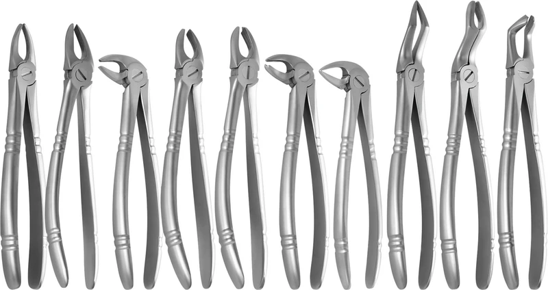 Extraktionszange  Set  10 Stück ergonomischer Griff