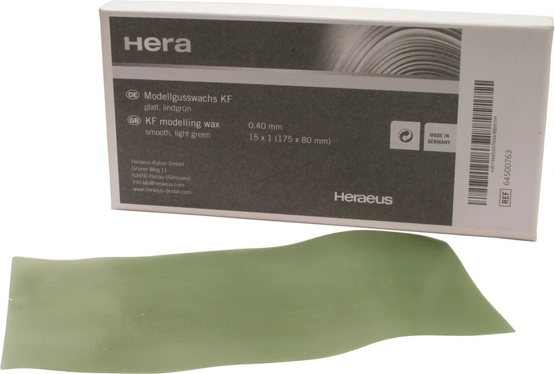 Modellierwachs KF  Packung  15 Platten glatt 0,4 mm