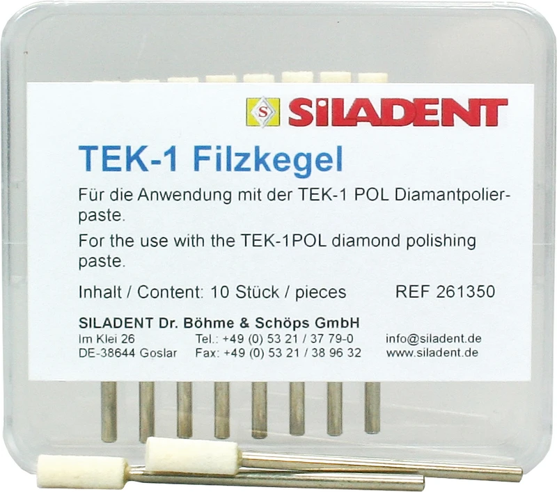 TEK-1 Filzkegel  Packung  10 Stück