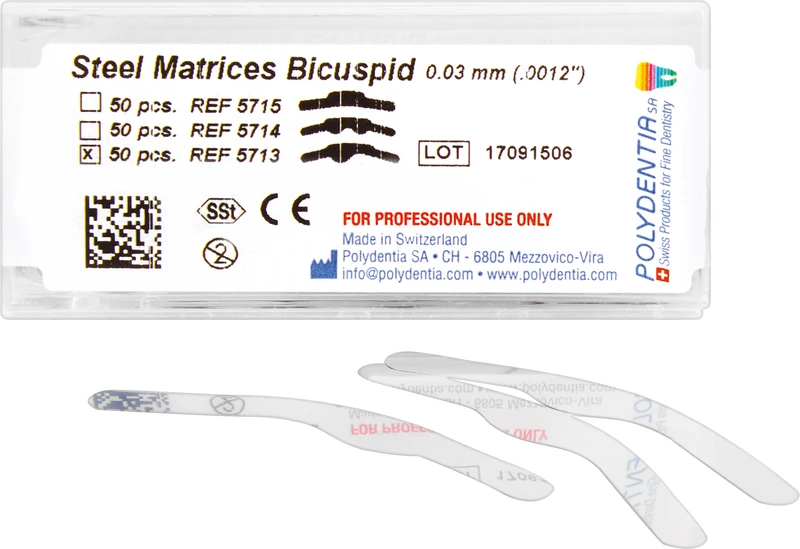Matrizen Superdünn  Packung  50 Stück für Prämolaren, MO\OD Kavität